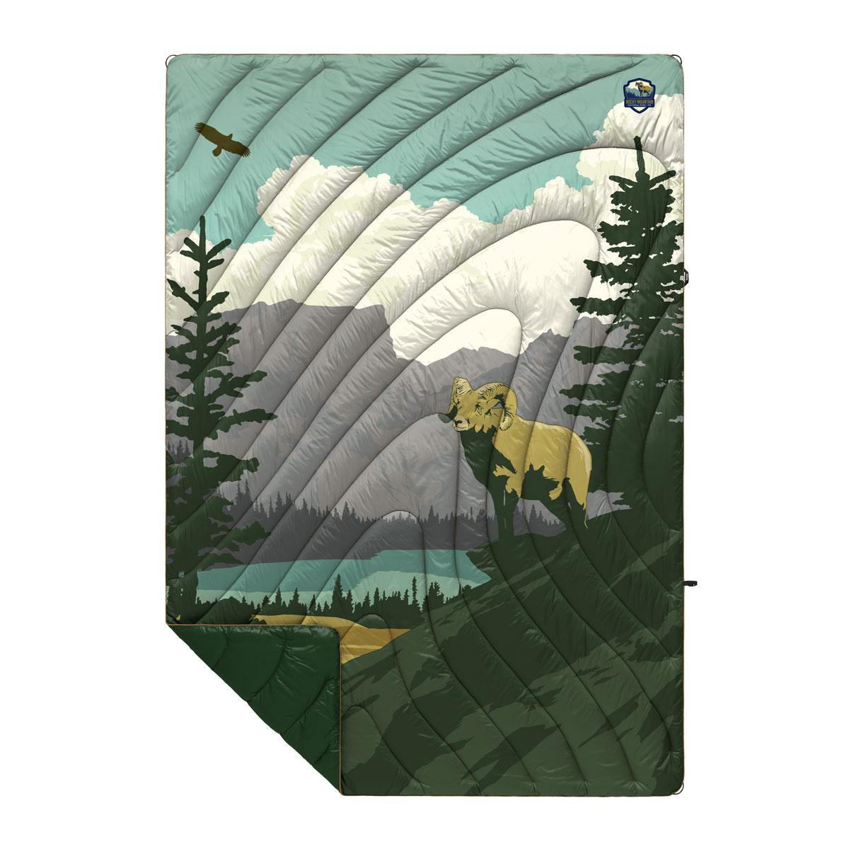 Rumpl Original Puffy Blanket in Rocky Mountains